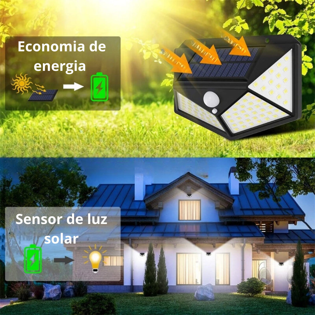 luminaria solar em led