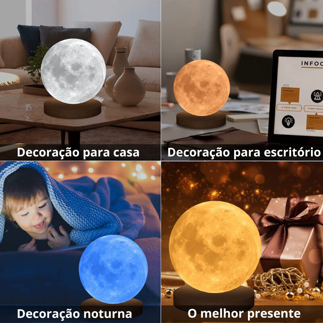 luminaria lua cheia flutuante